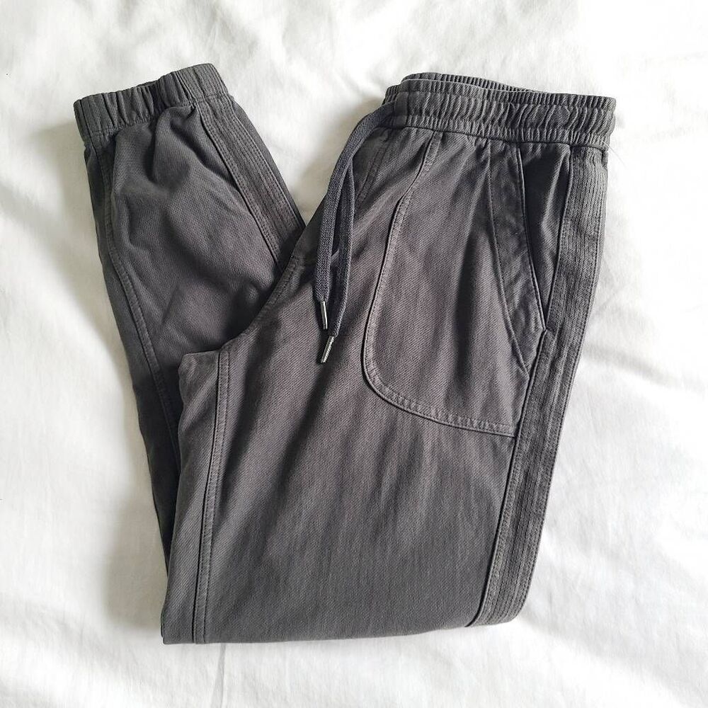 Athleta Farallon Jogger Pants Womens 6 Olive Green Elastic Waist Drawstring Athl